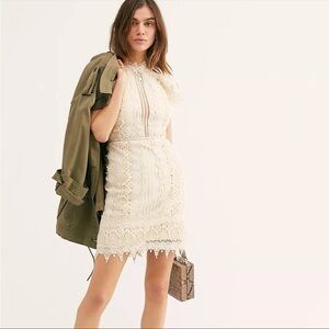 NWT Free People Ecru Ivory Lace Honey Mini